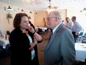 SWEPCO President Venita McCellon-Allen and former Valley Electric board member Bill Bacle of Coushatta